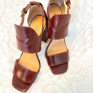Banana Republic Tobacco Chunky Dress Sandals